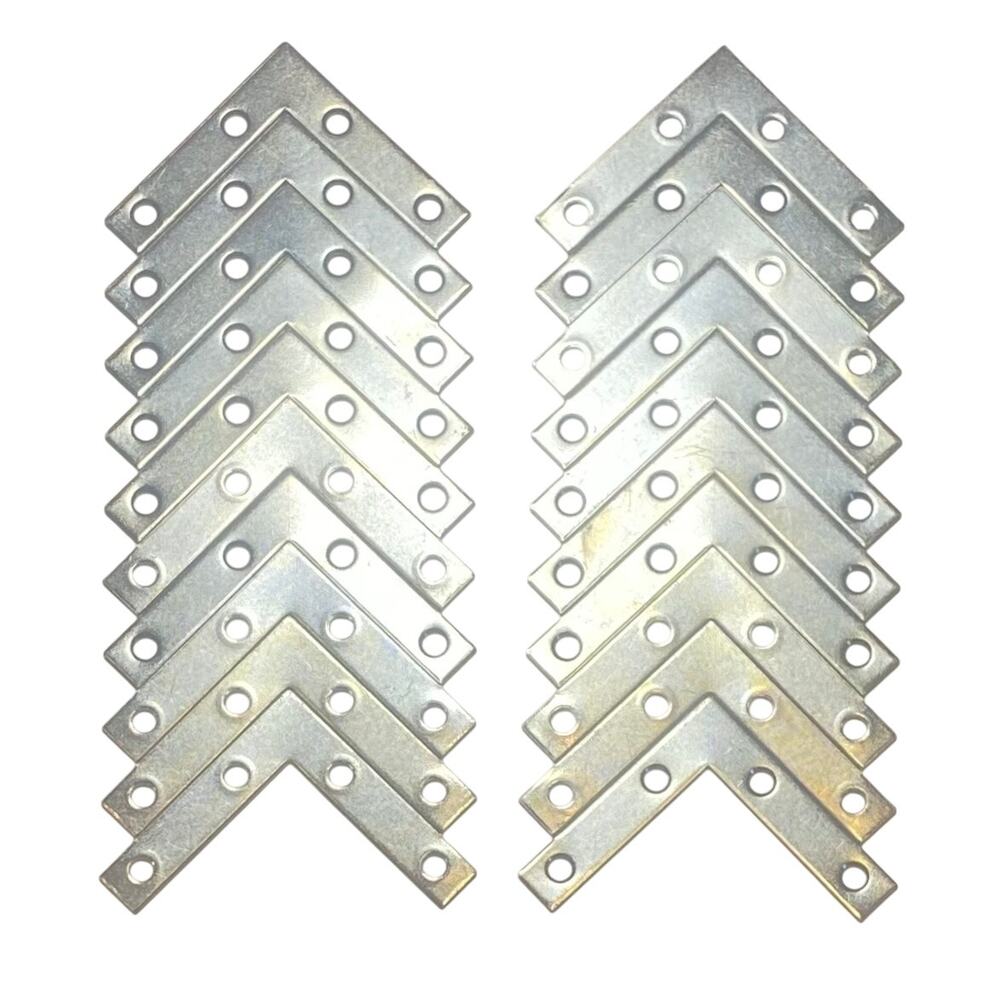 20 pcs New 2"x2" Flat Corner L-Shape Brackets, Right Angle Braces, Joints